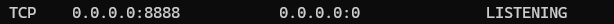 8888Port Listening