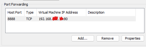 vmware portForwarding
